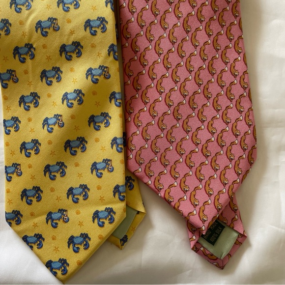 Lot 2 Bird Dog Bay Men's Neck Tie Excellent Condition 100% Silk - Picture 2 of 8